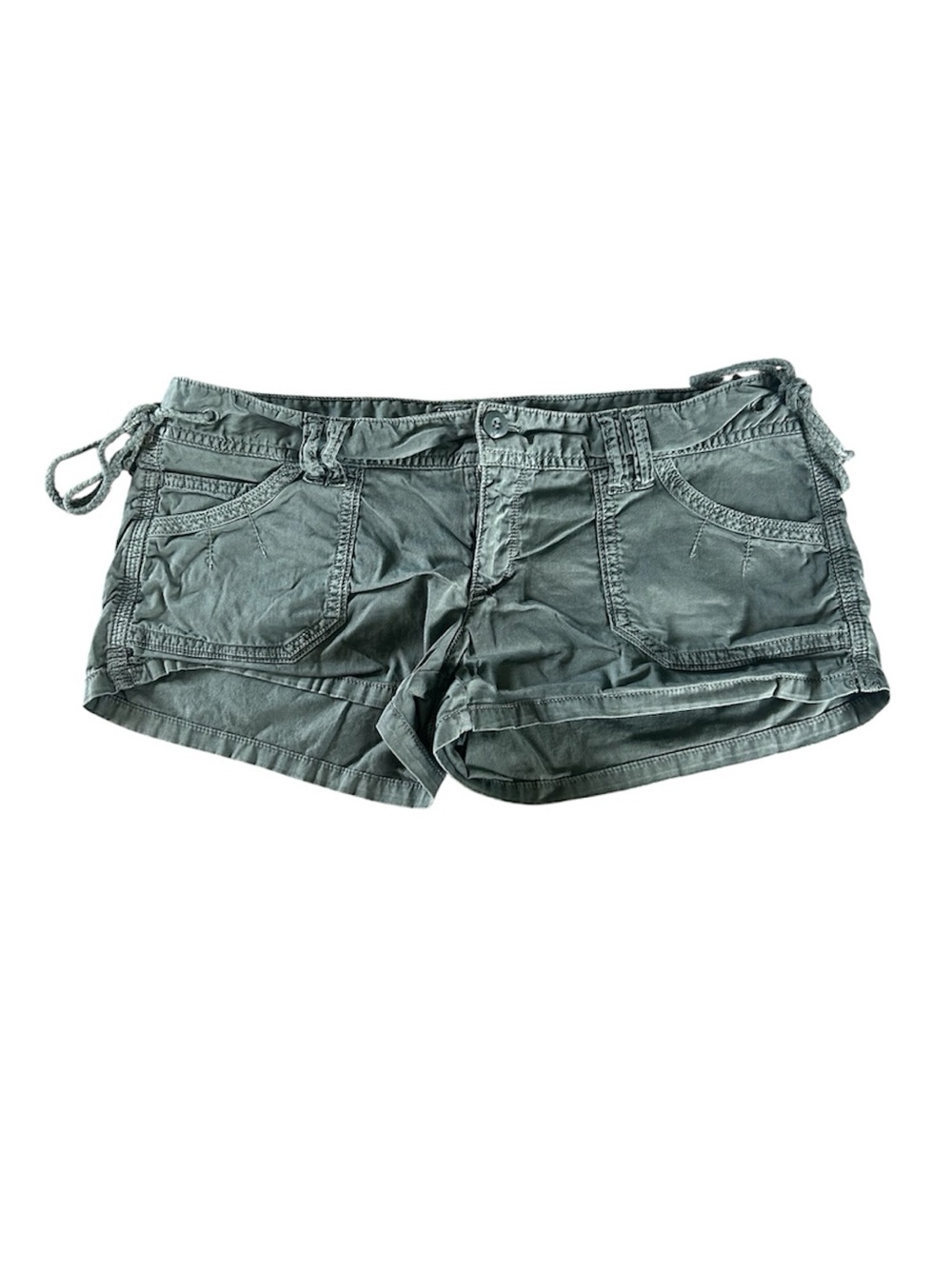 [American Eagle Outfitters] Green Y2k Low Rise Shorts